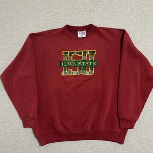 Vintage Iowa State Cyclones Crable Sportswear Sweatshirt Maroon Mens Size XL